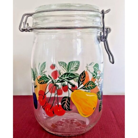 Vintage Le Parfait Super 32oz Glass Preserving Jar Made in France Wire Bail Lid - Picture 5 of 8